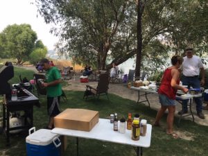 The Twin Falls team enjoys a Saturday by the river.