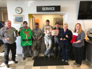 The Pendleton team "adopted" a local homeless high school student and supplied him with a number of Christmas goodies.